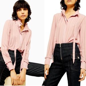 TOPSHOP SHELF STRIPED BLOUSE 13k13rpnk